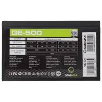 Блок питания Gamemax GE-500 80 PLUS/ 500 Вт photo 2