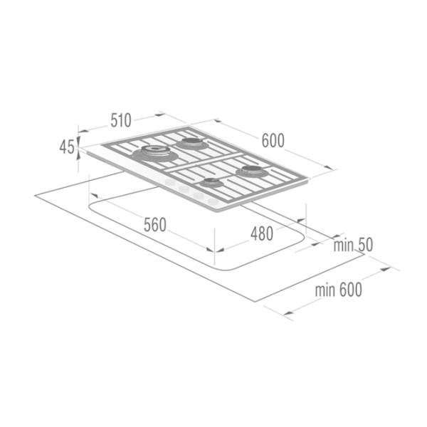 Варочная панель Gorenje G 6 SY2W (GW600) Газовая/ Белый photo 2