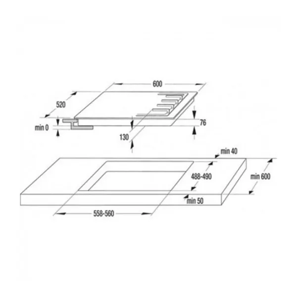 Plită Gorenje G 640 MB (BG6CA-G0B) Gaz/ Black photo 2