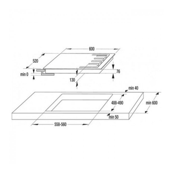 Plită Gorenje G 640 MB (BG6CA-G0B) Gaz/ Black photo 2