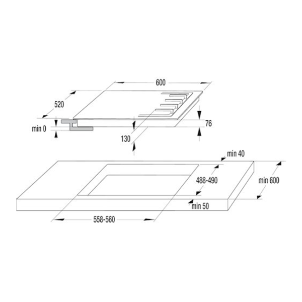 Plită încorporabilă pe gaz Gorenje GT 641 W (BG6BA-G0B) White photo 2