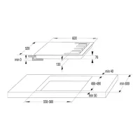 Plită încorporabilă pe gaz Gorenje GT 641 W (BG6BA-G0B) White photo 2