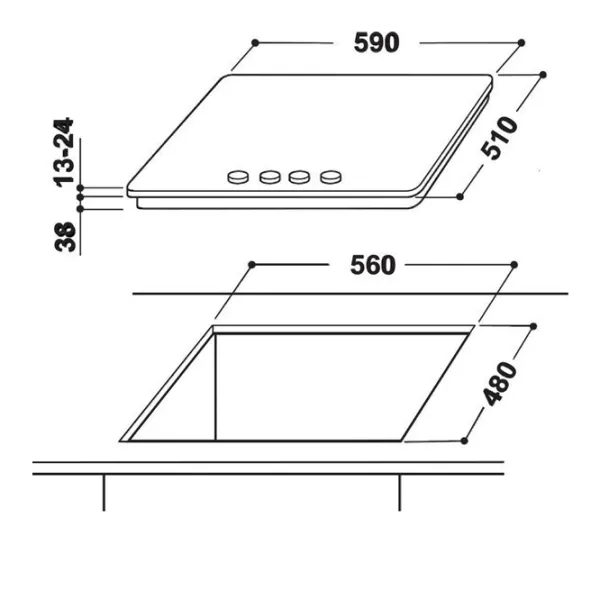 Plită Whirlpool AKR 350 IX Gaz/ Inox Silver photo 3