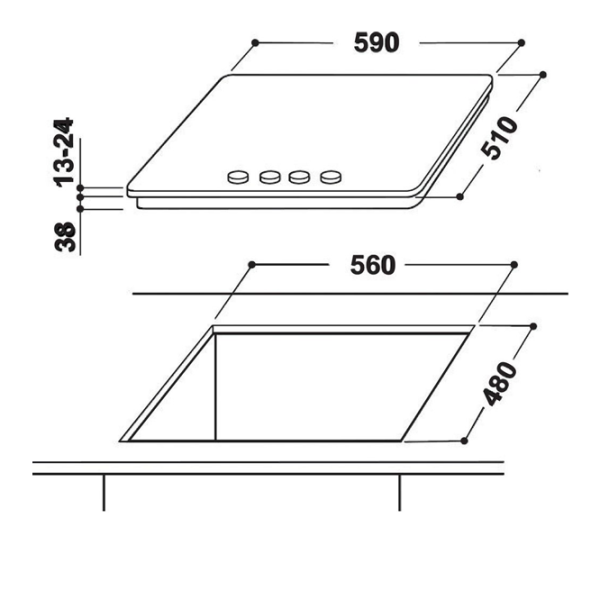 Plită Whirlpool AKR 350 IX Gaz/ Inox Silver photo 3