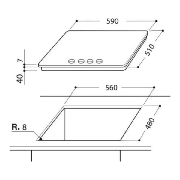Plită Whirlpool AKR 361/IX Gaz/ Inox Silver photo 2