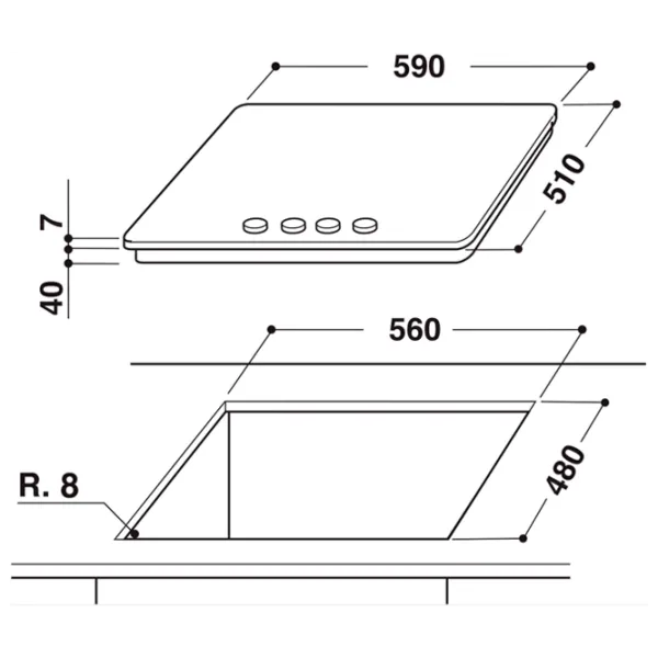 Plită încorporabilă pe gaz Whirlpool GMA 6411/ IX Silver photo 3