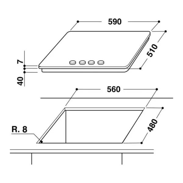 Plită încorporabilă pe gaz Whirlpool GMA 6422/ IXL Inox photo 3