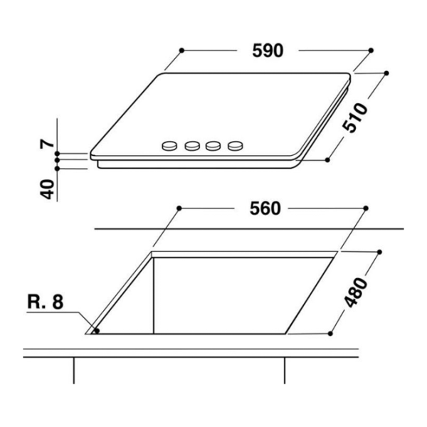 Plită încorporabilă pe gaz Whirlpool GMA 6422/ IXL Inox photo 3