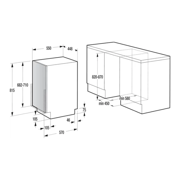 Посудомоечная машина Gorenje GV 55111 Узкая/ Белый photo 3