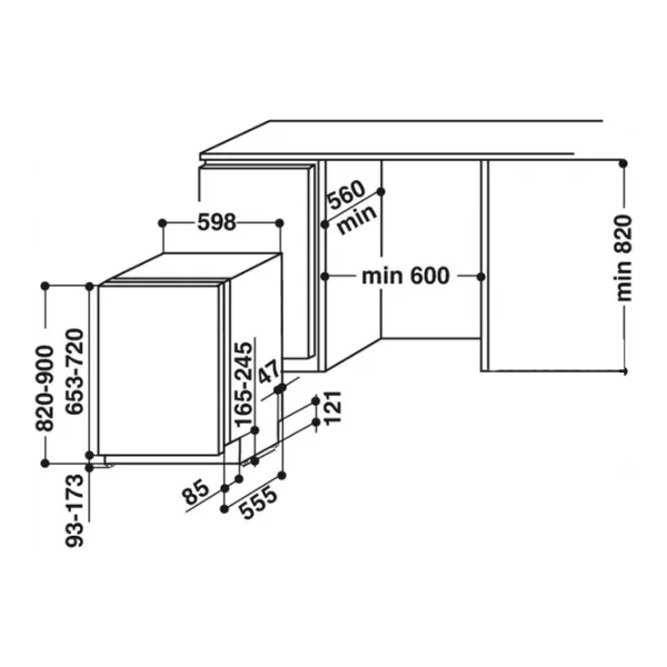 Mașină de spălat vase Hotpoint-Ariston ELTB 4B019 EU Full size/ White photo 4