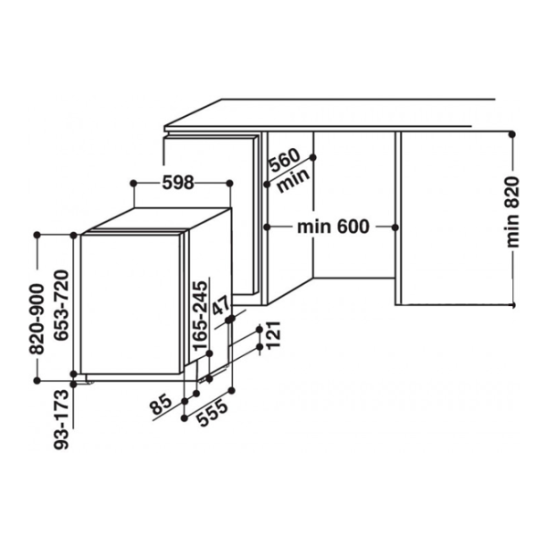 Mașină de spălat vase Hotpoint-Ariston ELTB 4B019 EU Full size/ White photo 4