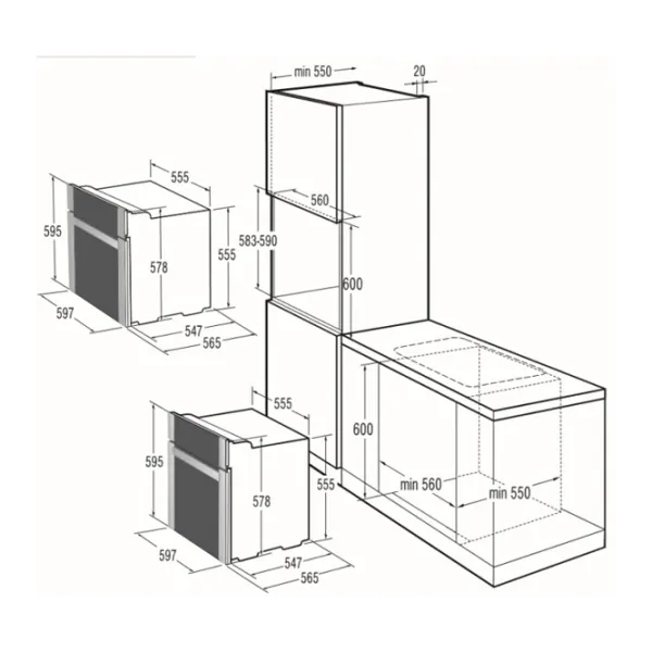 Cuptor încorporabil Gorenje BO 53 CLI 2700 W/ Ivory photo 8