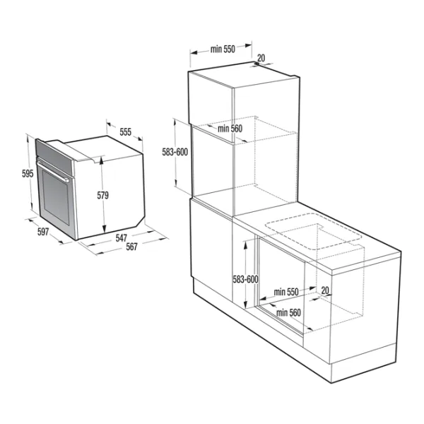 Cuptor Gorenje BO 635 E20BG-M Încorporabilă/ 3000 W/ Black photo 2