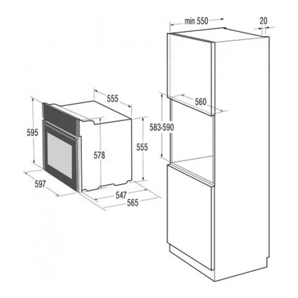 Cuptor Gorenje BO 637 E30XG Încorporabilă/ 3300 W/ Black photo 2