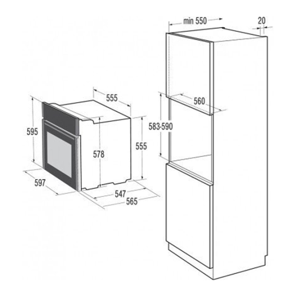 Cuptor Gorenje BO 637 E30XG Încorporabilă/ 3300 W/ Black photo 2