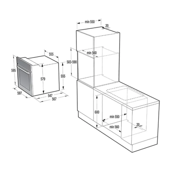 Cuptor Gorenje BO 658 ORA-W Încorporabilă/ 3300 W/ White photo 2