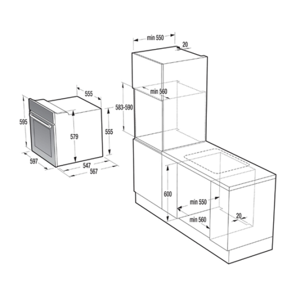 Cuptor Gorenje BO 658 ORA-W Încorporabilă/ 3300 W/ White photo 2