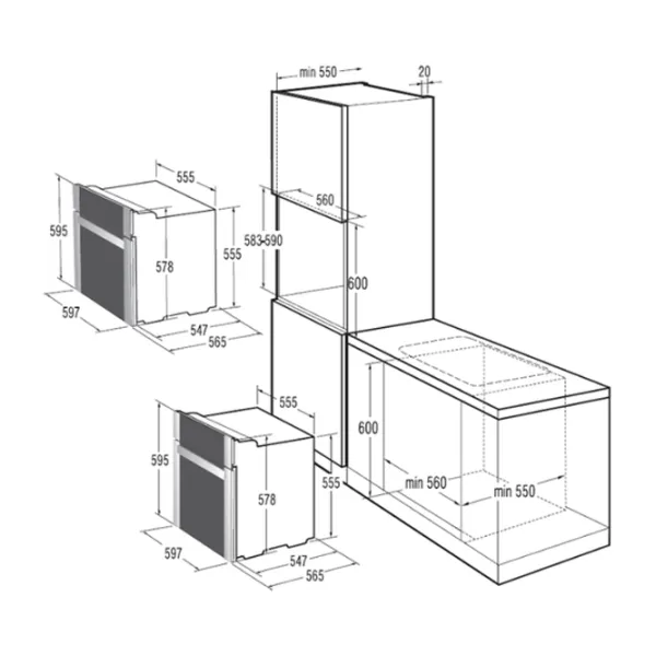 Cuptor Gorenje BO 72 SY2W Încorporabilă/ 3300 W/ White photo 2