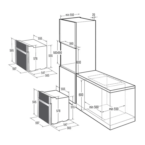 Cuptor Gorenje BO 731 CLI Încorporabilă/ 3300 W/ Beige White photo 3