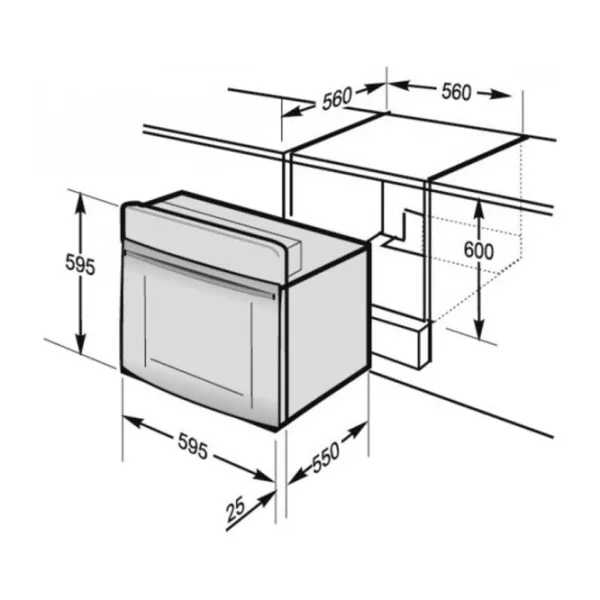 Cuptor încorporabil Hansa BOEI68161 2900 W/ Inox photo 2