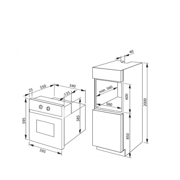 Cuptor Hansa BOEW68477 Încorporabilă/ 2900 W/ White photo 3