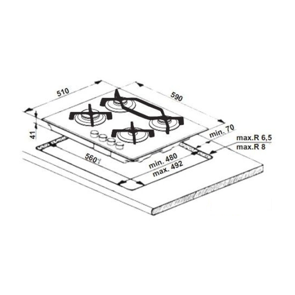 Plită Whirlpool AKT 6410 NB Gaz/ Black photo 2