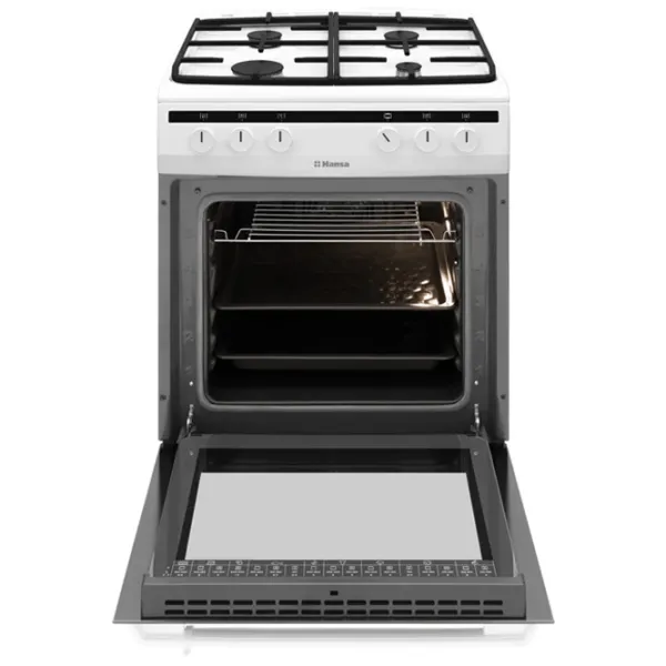 Плита Hansa FCMW68020 Газовая/ Белый/ Черный photo 3