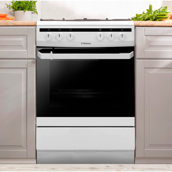 Плита Hansa FCMW68020 Газовая/ Белый/ Черный photo 6
