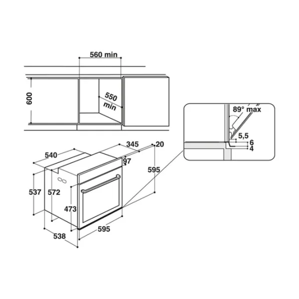 Cuptor încorporabil Whirlpool AKZ9 6270 IX 3650 W/ Inox photo 7