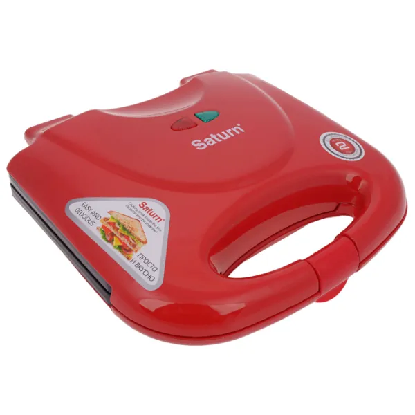 Aparat pentru sandvișuri Saturn ST-EC1082 750 W/ Red photo 2