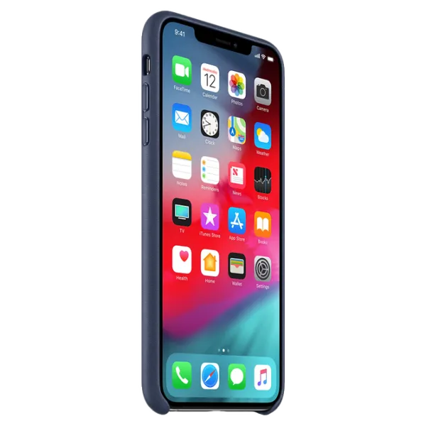 Чехол для смартфона Apple iPhone XS Max Apple/ Back/ Кожа/ Midnight Синий photo 2 Чехол для смартфона Apple iPhone XS Max Apple/ Back/ Кожа/ Midnight Синий photo 2