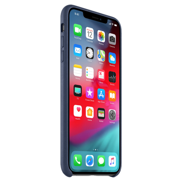 Чехол для смартфона Apple iPhone XS Max Apple/ Back/ Кожа/ Midnight Синий photo 2 Чехол для смартфона Apple iPhone XS Max Apple/ Back/ Кожа/ Midnight Синий photo 2