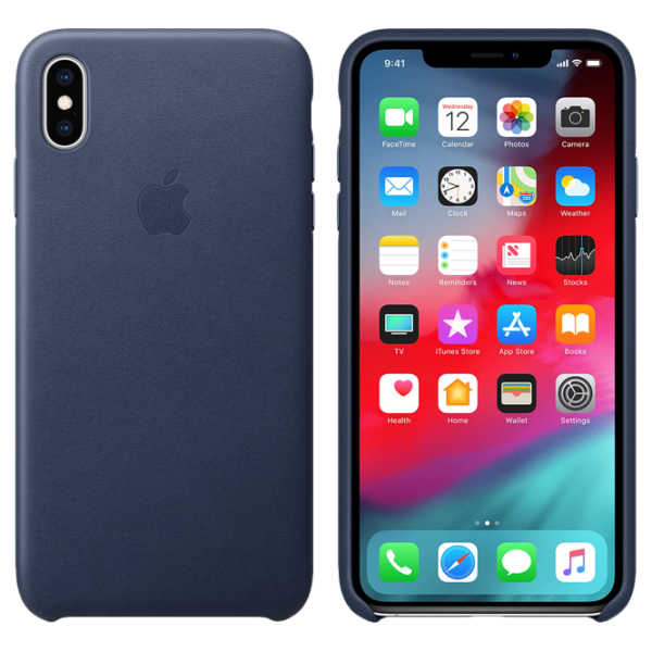 Чехол для смартфона Apple iPhone XS Max Apple/ Back/ Кожа/ Midnight Синий photo 3 Чехол для смартфона Apple iPhone XS Max Apple/ Back/ Кожа/ Midnight Синий photo 3