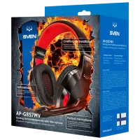 Căști Sven AP G857MV Red Black Cu fir/ Gaming photo 3
