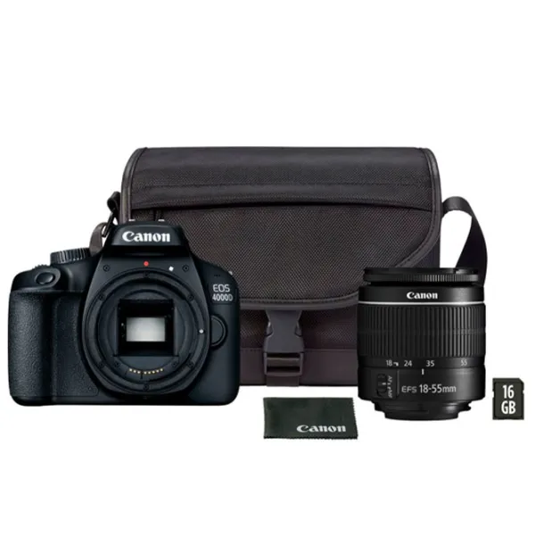 Фотоаппарат Canon EOS 4000D Kit + SB130 + SD-Card 16GB CMOS/ Black photo 7