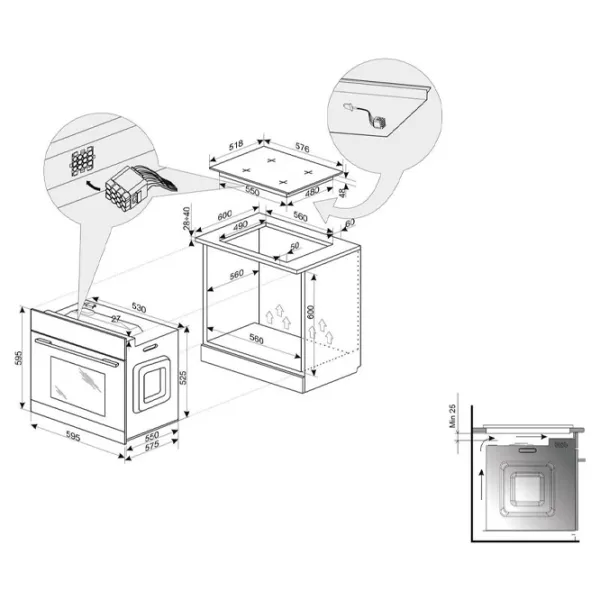 Cuptor încorporabil Hansa BOEW68465 2900 W/ White photo 8
