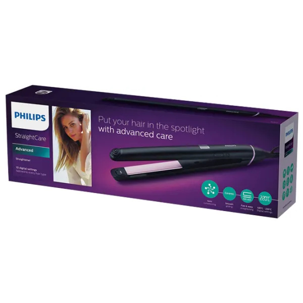 Placă de îndreptat părul Philips BHS674/ 00 53 W/ Pink Black photo 4