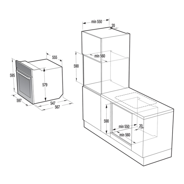 Cuptor Gorenje BO 635 E11W Încorporabilă/ 2700 W/ White photo 2 Cuptor Gorenje BO 635 E11W Încorporabilă/ 2700 W/ White photo 2