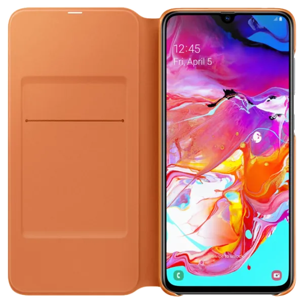 Чехол для смартфона Samsung Galaxy A70 Samsung/ Flip Cover/ PP/ Оранжевый Белый photo 3