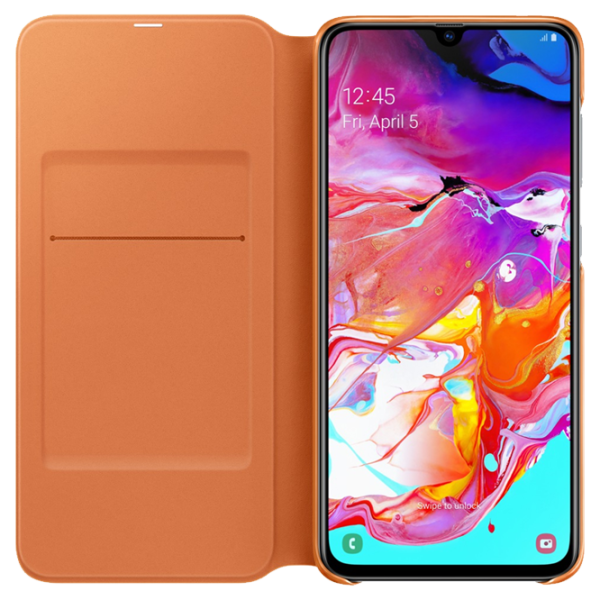 Чехол для смартфона Samsung Galaxy A70 Samsung/ Flip Cover/ PP/ Оранжевый Белый photo 3