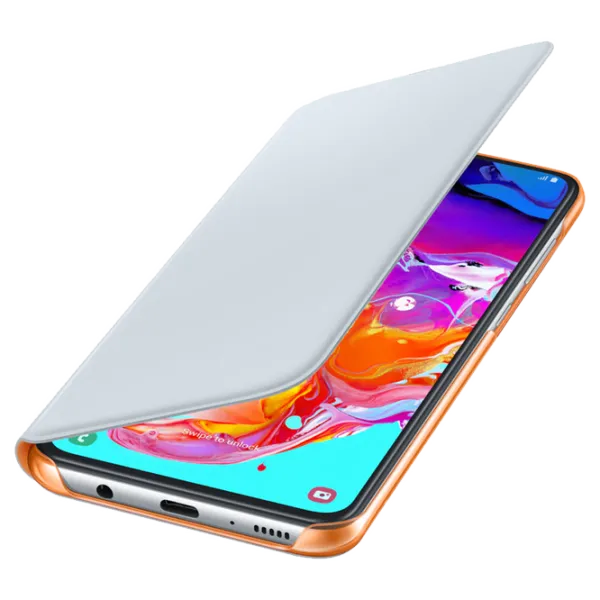 Чехол для смартфона Samsung Galaxy A70 Samsung/ Flip Cover/ PP/ Оранжевый Белый photo 4
