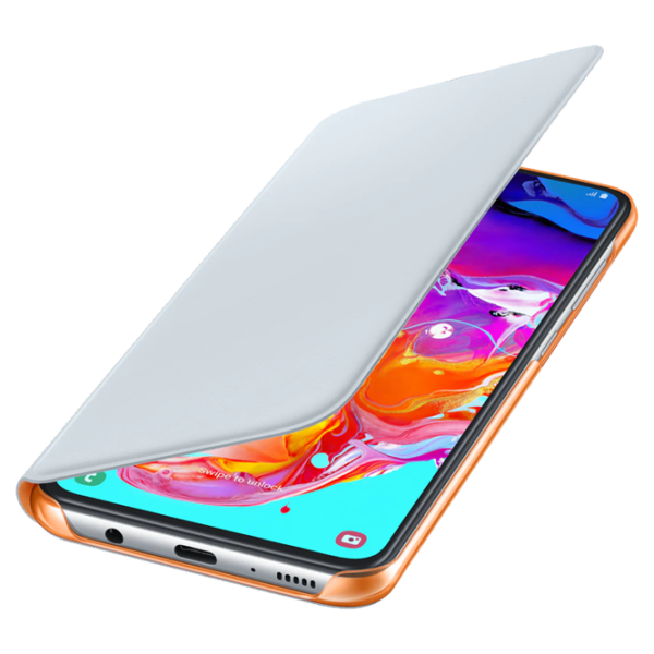 Чехол для смартфона Samsung Galaxy A70 Samsung/ Flip Cover/ PP/ Оранжевый Белый photo 4