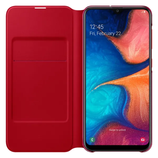 Чехол для смартфона Samsung Galaxy A20 Samsung/ Flip Wallet/ PP/ Красный Белый photo 3
