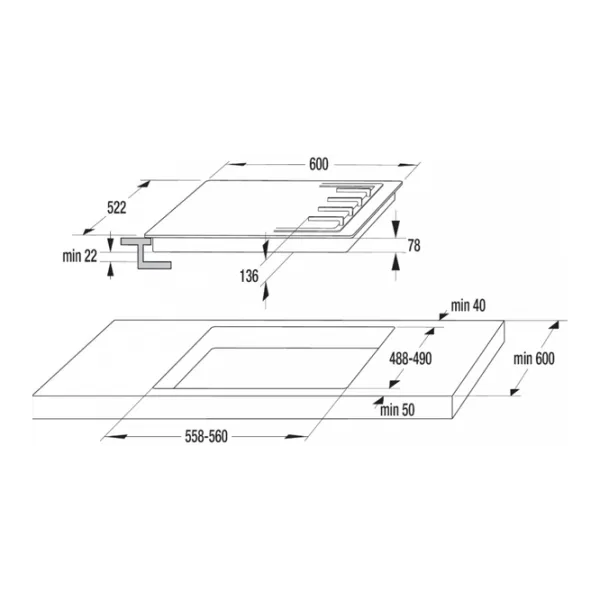 Варочная панель Gorenje GTW 6D41 B Газовая/ Черный photo 2 Варочная панель Gorenje GTW 6D41 B Газовая/ Черный photo 2