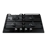 Plită încorporabilă pe gaz Samsung NA64H3010AK/ WT Black photo 3