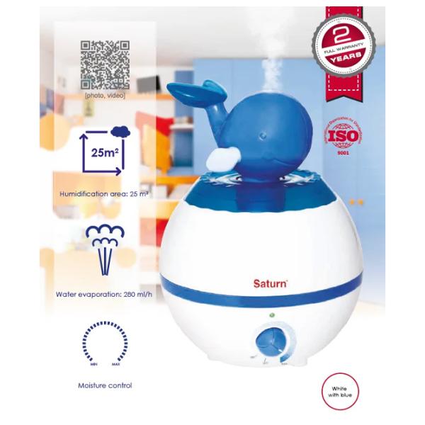 Umidificator de aer Saturn ST-AH2109 Cu ultrasunet/ White photo 7