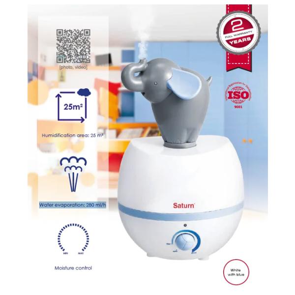Umidificator de aer Saturn ST-AH2110 Cu ultrasunet/ White photo 4