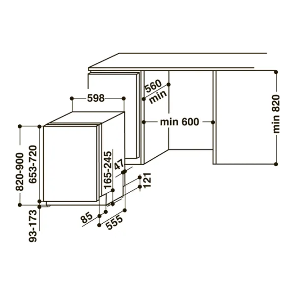 Посудомоечная машина Hotpoint-Ariston HIO 3C16 W Полногабаритная/ Белый photo 2