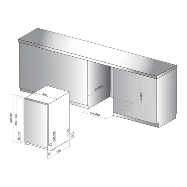 Mașină de spălat vase Indesit DSIO 3T224 Z E Îngustă/ White photo 4