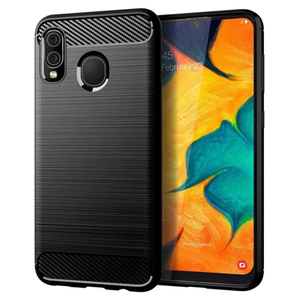 Husă pentru smartphone Samsung Galaxy A20 Cover X/ Back/ TPU/ Black photo 3
